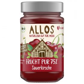 Sauerkirsche - Frucht Pur 75 % - Fruchtaufstrich (Allos)