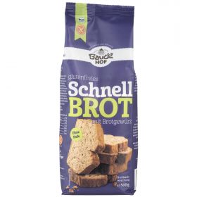 Schnellbrot mit Brotgewrz, glutenfrei - Bio-Brotbackmischung (Bauckhof)