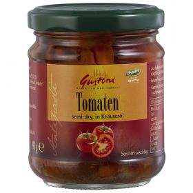 halbgetrocknete Tomaten, in Kruterl (Gustoni)