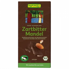 Zartbitter Schokolade mit Mandelst�ckchen 55% HIH (Rapunzel)