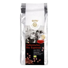 Espresso, original italienisch, ganze Bohne, 100% Arabica (Gepa)