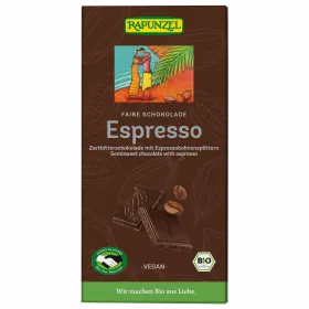 Espresso - Zartbitterschokolade mit Espressosplittern HIH (Rapunzel)