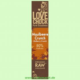 100% Raw Chocolate Maulbeere Crunch (Lovechock)