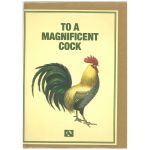 ECO-design Grußkarte: TO A MAGNIFICENT COCK (Message Earth)