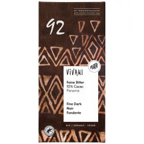 Feine Bitter 92 % Cacao - Schokolade (Vivani)